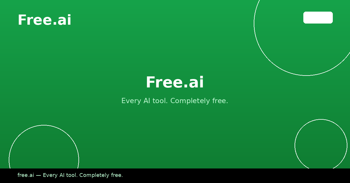 Free.ai 平台官网首页与产品概览图